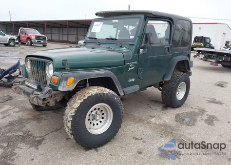 2000 Jeep Wrangler Sport из США, поврежденный, VIN 1J4FA49S1YP714350